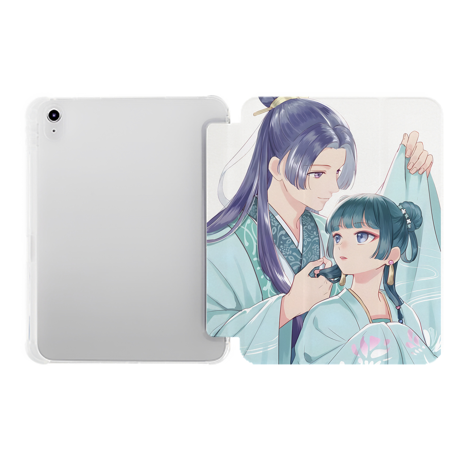 （画像用） 薬屋のひとりごと The Apothecary Diaries IPad ケース ペン収納付き 三つ折りスタンド PUレザー×シリコン 対応機種9.5/10.5/10.9インチ